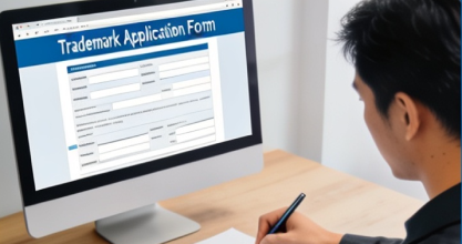 Business owner reviewing trademark registration certificate for brand protection in India